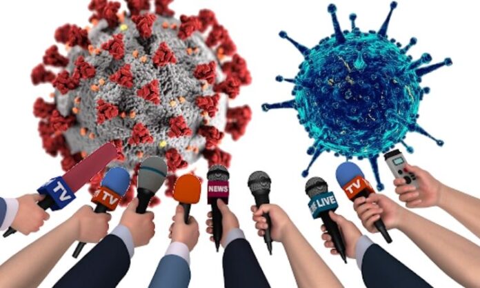 Corona Bomb, TV-9 bharatvarsha, Zee news, Corona in Zee news, Corona in TV-9 Bharatvarsha