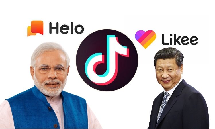 Chinese app, TikTok. hello. Likee