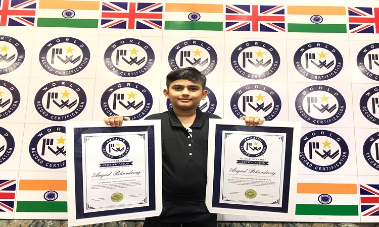 Angad Bhardwaj, Child mountaineer, World Records