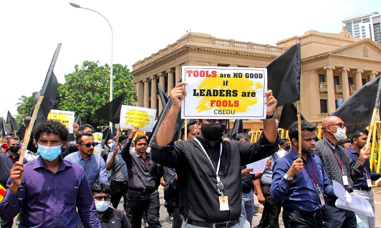 Protest in Shri Lanka