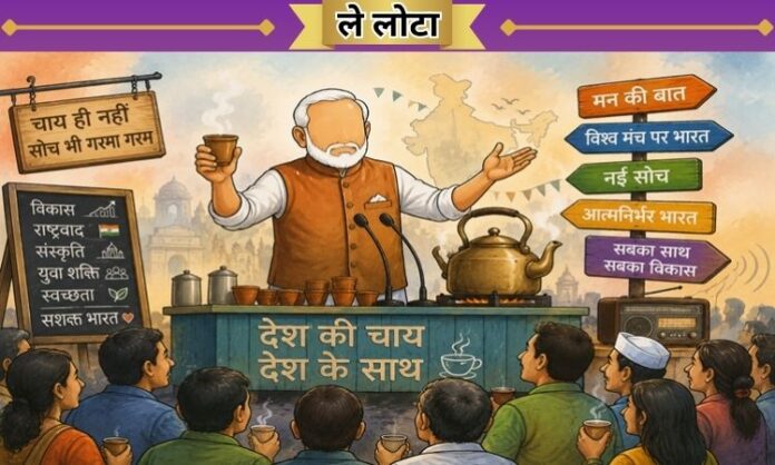 नरेन्द्र मोदी पर व्यंग्य, Le lota, Satire on Narendra Modi